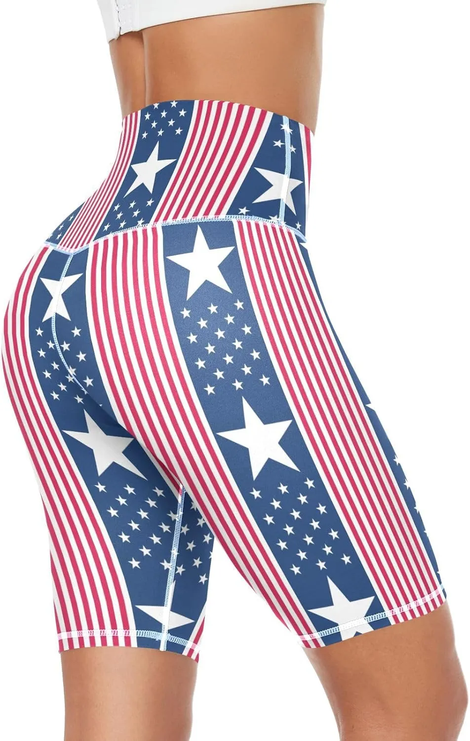 Abstract Pattern Vertical Stripes Yoga Leggings for Women Stretchy Tummy Control Pants for Women X-Small