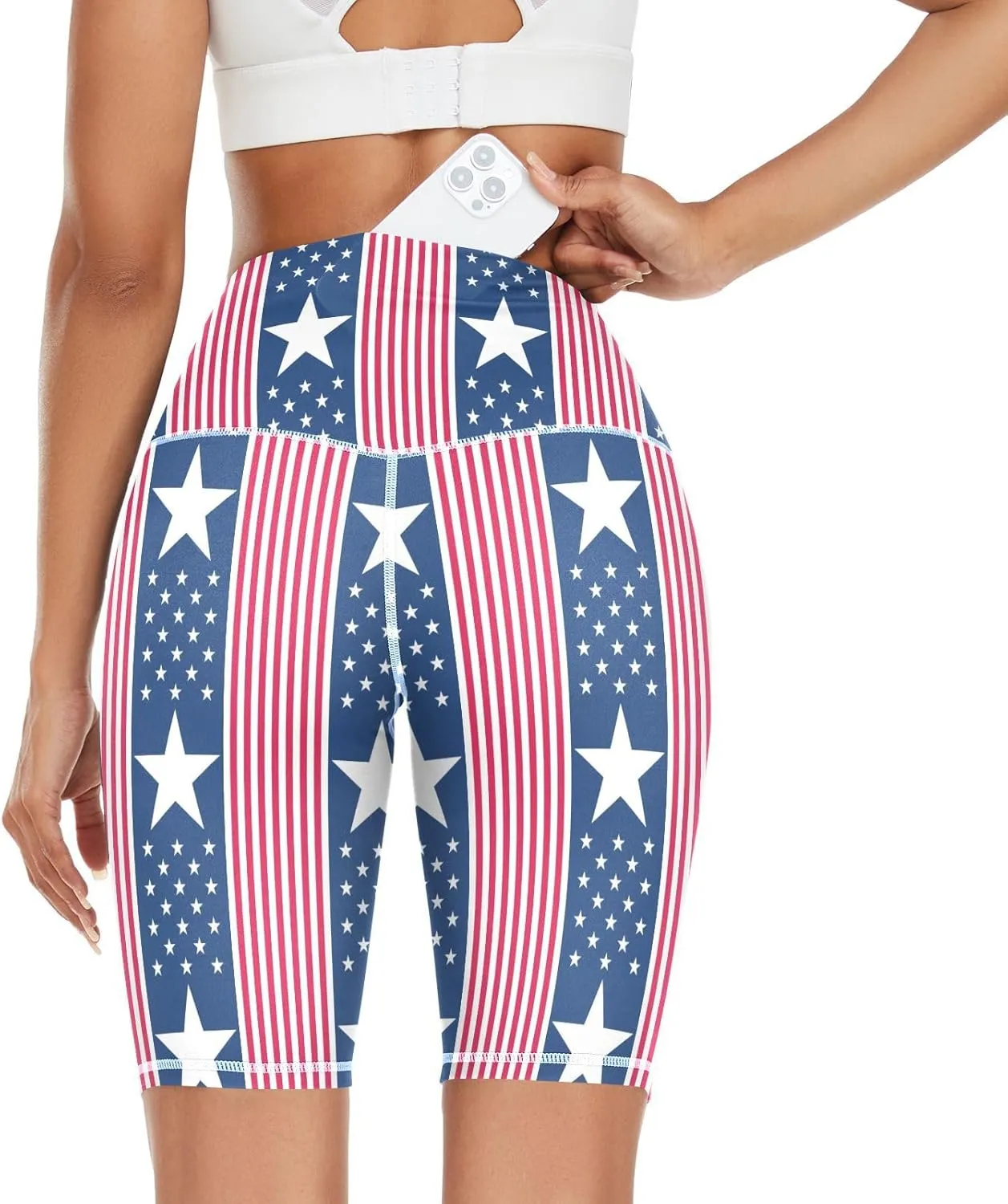 Abstract Pattern Vertical Stripes Yoga Leggings for Women Stretchy Tummy Control Pants for Women X-Small
