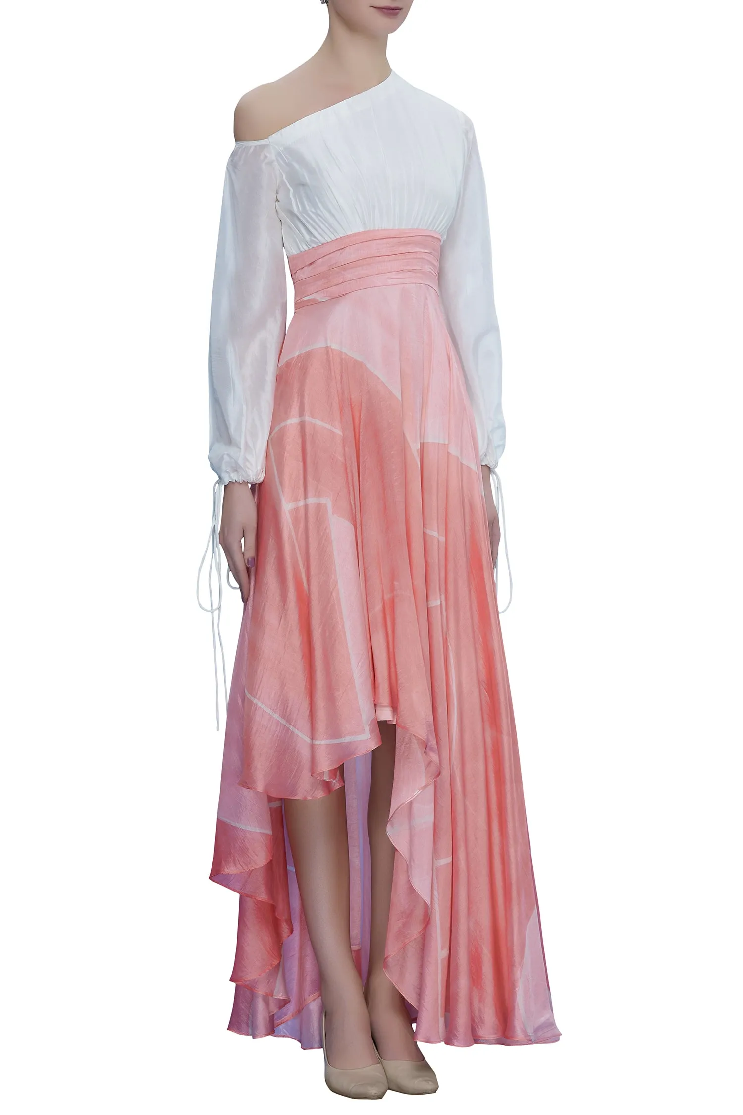 Abstract Printed Long Dress