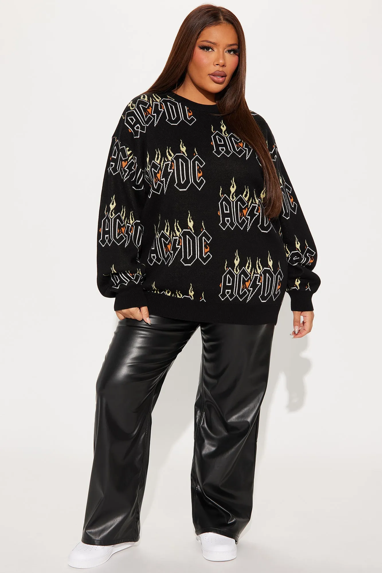 ACDC Flame Sweater - Black/combo