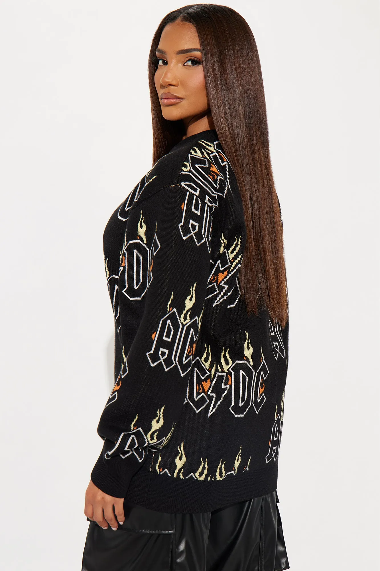 ACDC Flame Sweater - Black/combo