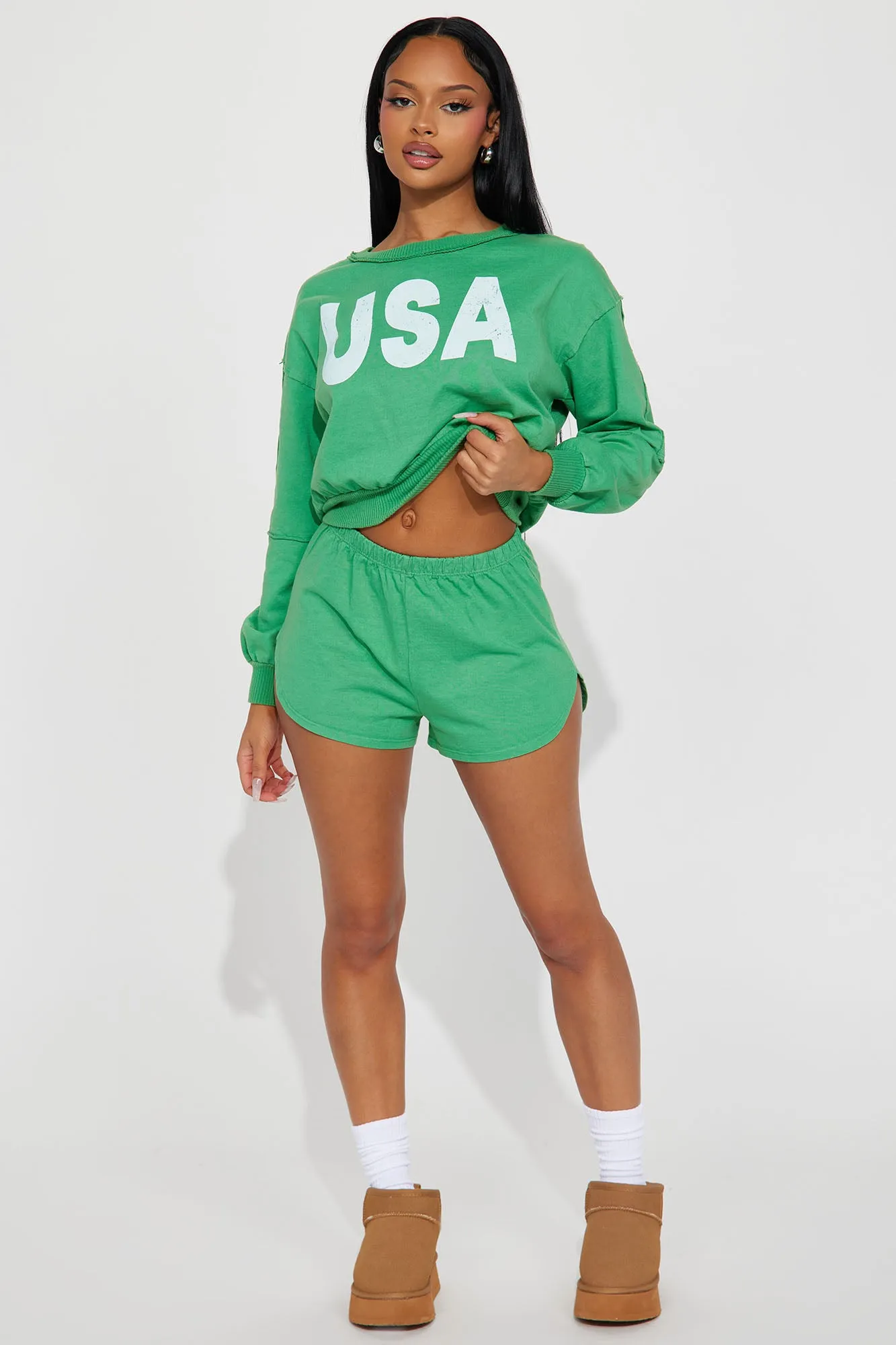 American Babe Short Set - Green