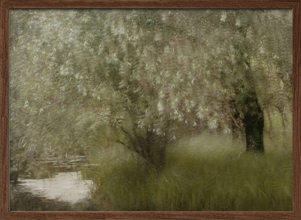 At the Riverbank by Nel Talen - Stretched Canvas, Poster or Fine Art Print