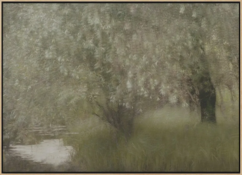 At the Riverbank by Nel Talen - Stretched Canvas, Poster or Fine Art Print