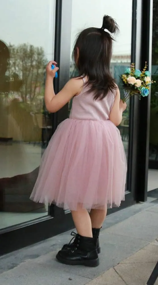 Baby Girls Tutu Dress Long Sleeve Toddler Sleeveless Dresses Infant Tulle Sundress