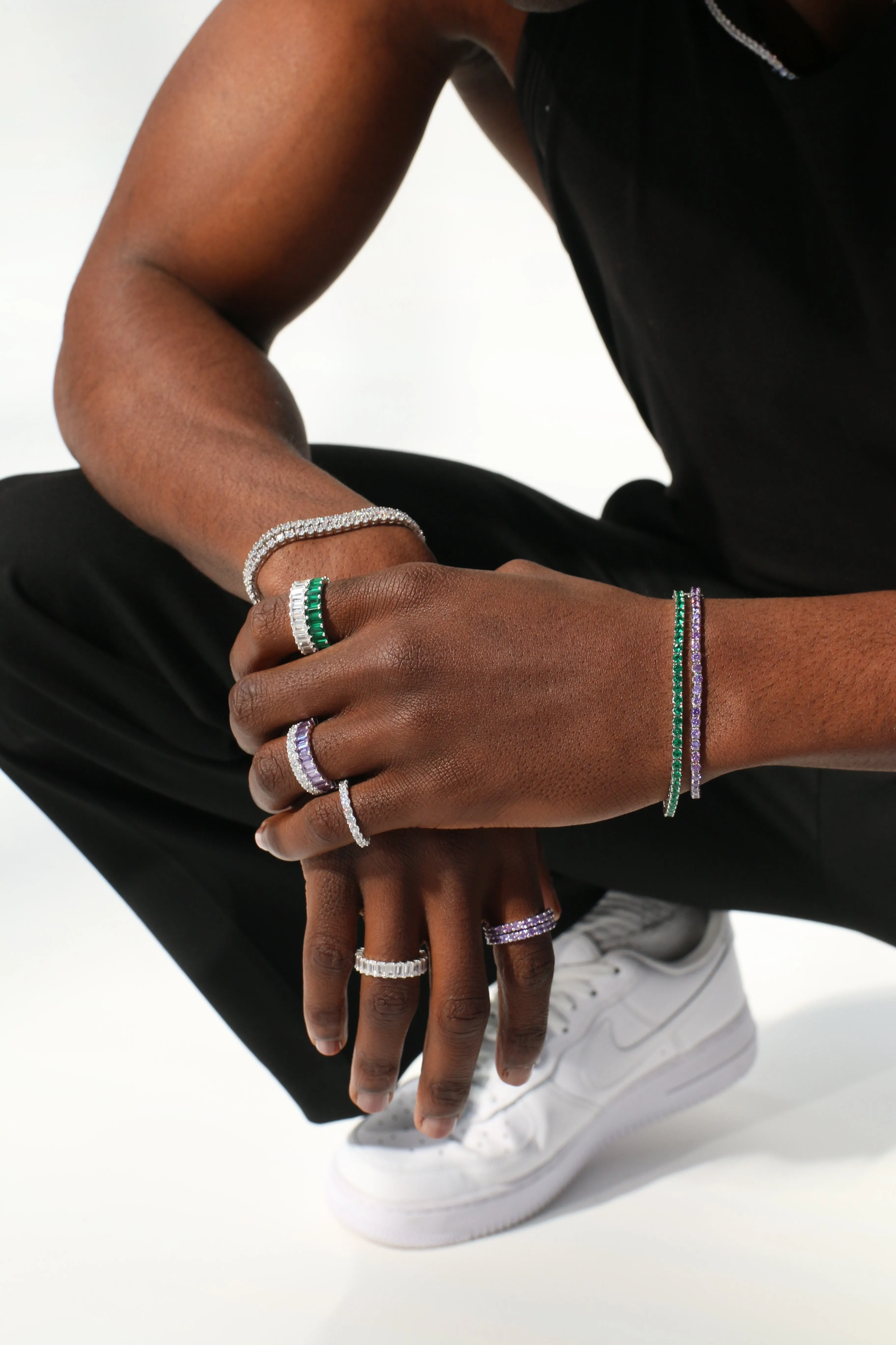 Baguette Eternity Ring - Verde