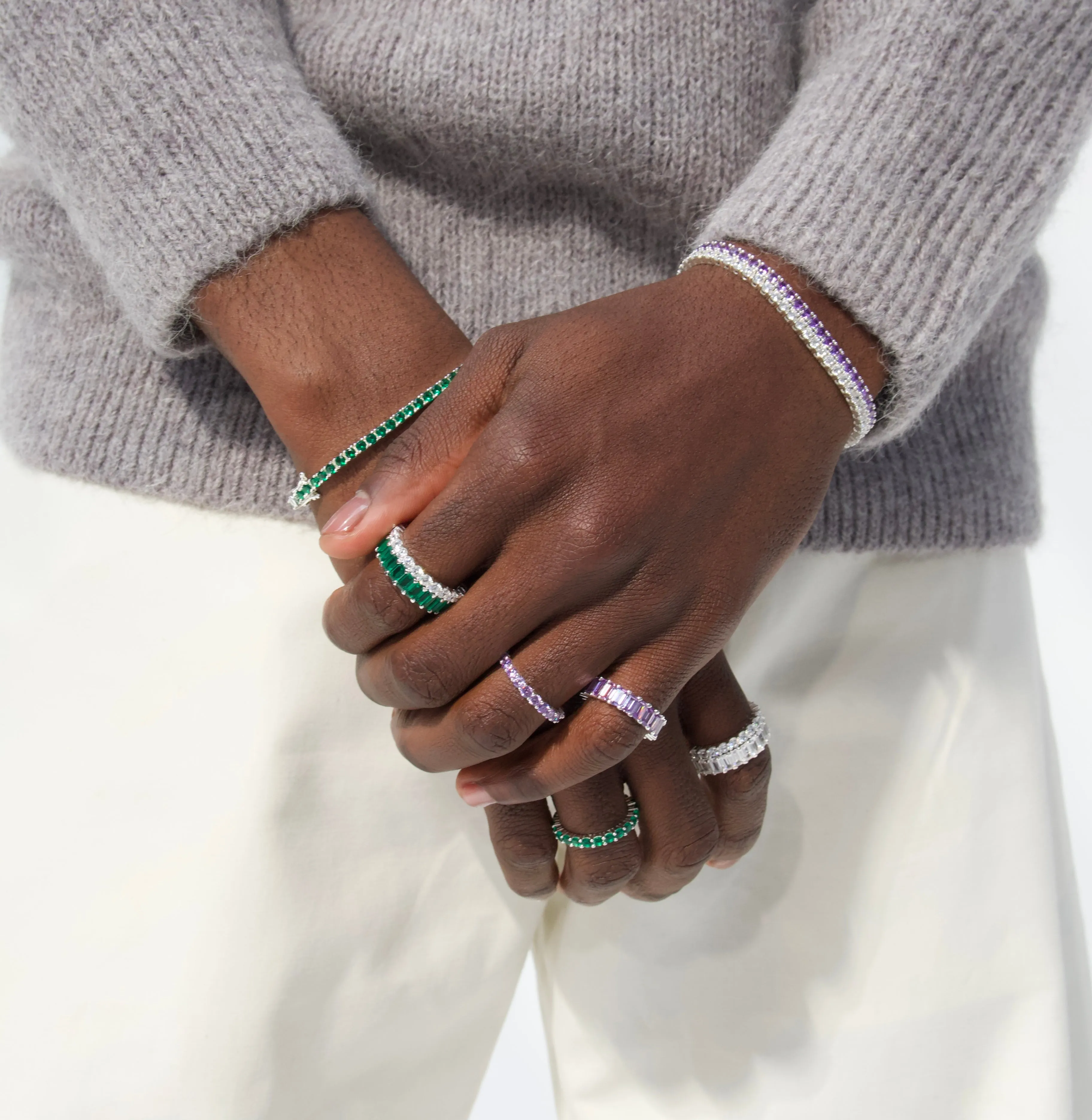Baguette Eternity Ring - Verde