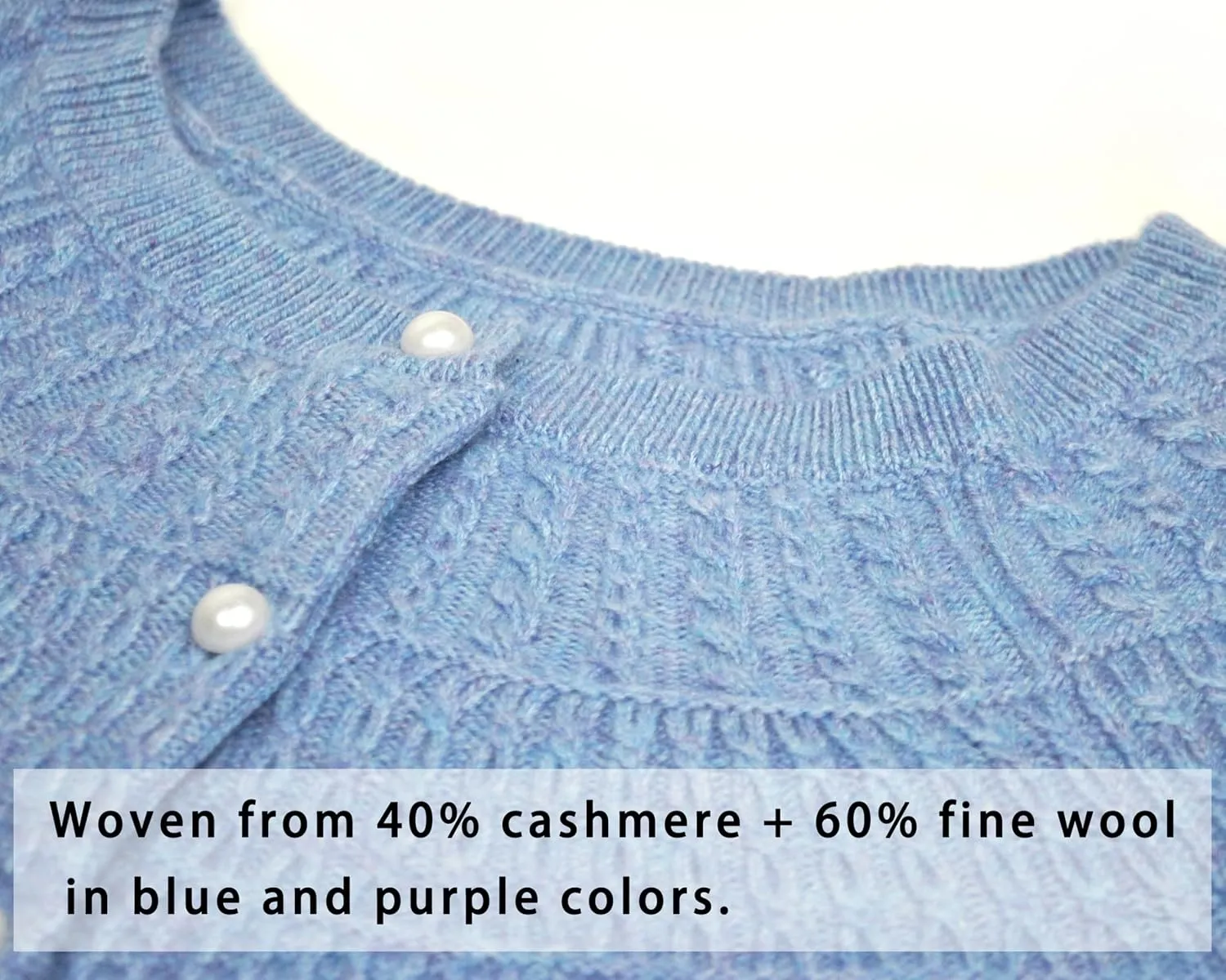 Cashmere Cable Knit Cardigan Sweater for Women Long Sleeve Cable Knit Button Down Women's Pullover Warm Soft