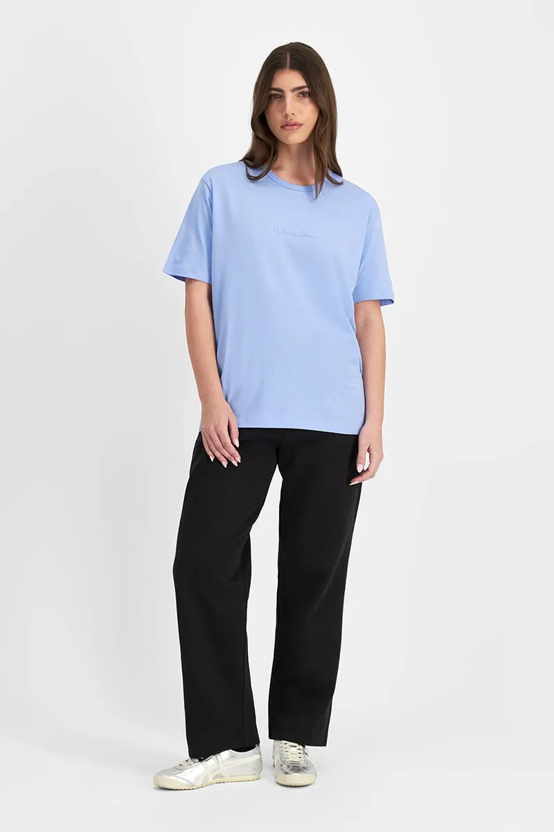 CHAMPION WOMEN'S SCRIPT TONAL BLUE TEE