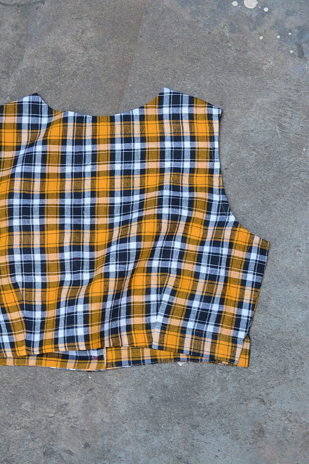 Checks Sleeveless Blouse