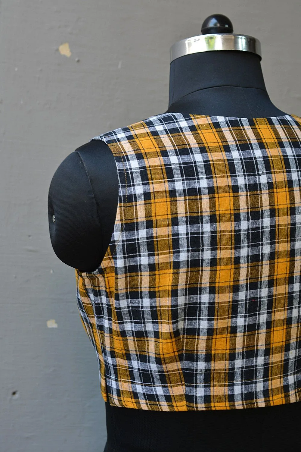 Checks Sleeveless Blouse