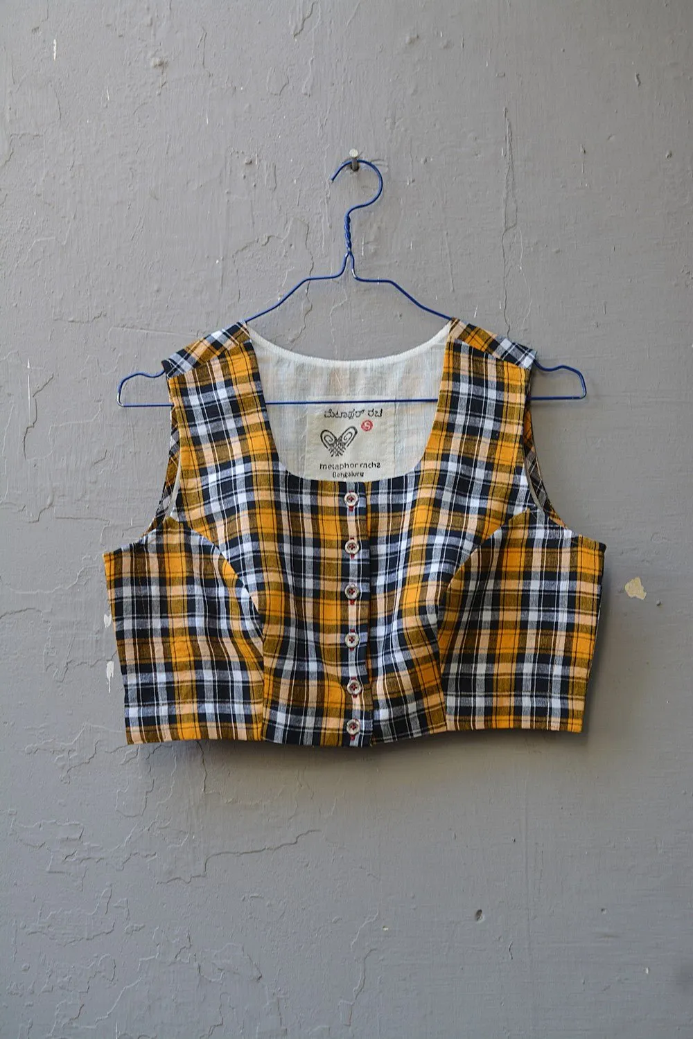 Checks Sleeveless Blouse