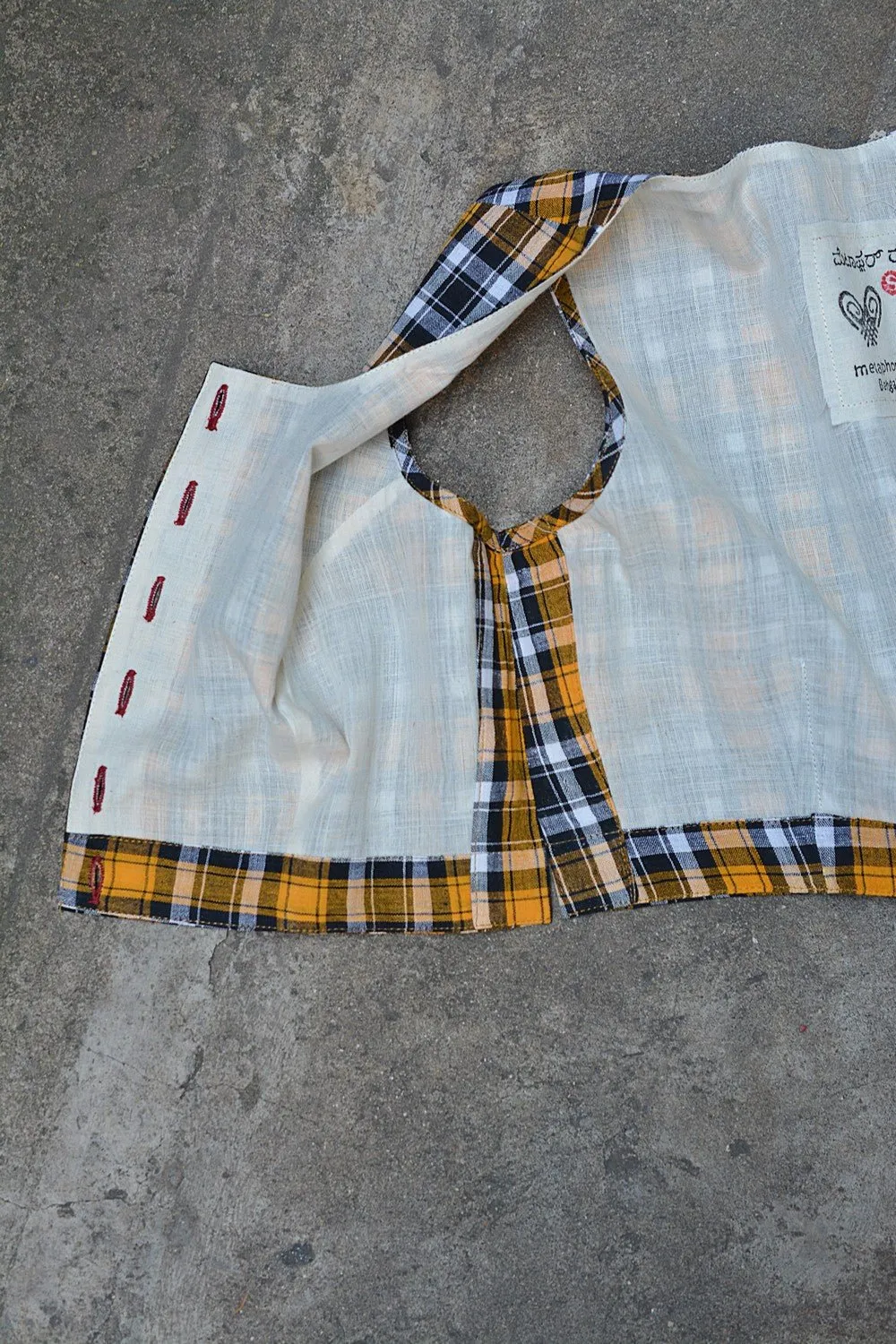 Checks Sleeveless Blouse