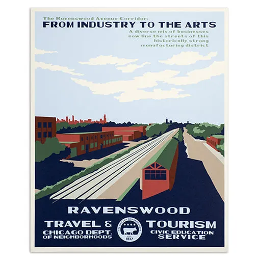 Chicago Neighborhood WPA-Style Tourism 16" x 20" Poster
