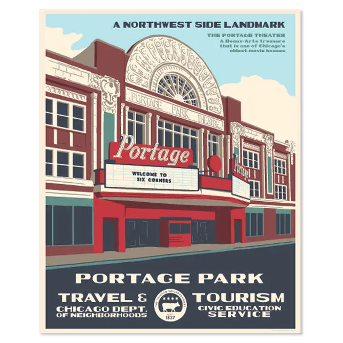 Chicago Neighborhood WPA-Style Tourism 16" x 20" Poster
