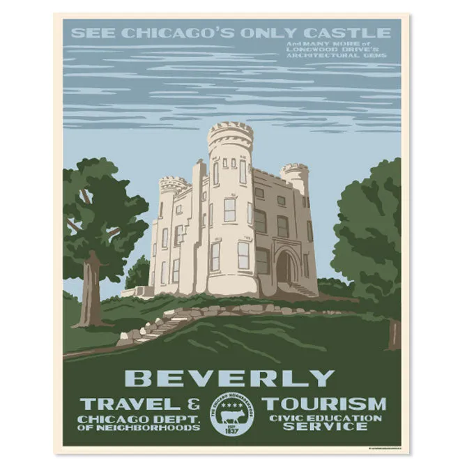 Chicago Neighborhood WPA-Style Tourism 16" x 20" Poster