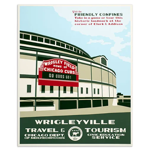Chicago Neighborhood WPA-Style Tourism 16" x 20" Poster