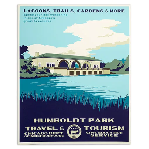 Chicago Neighborhood WPA-Style Tourism 16" x 20" Poster
