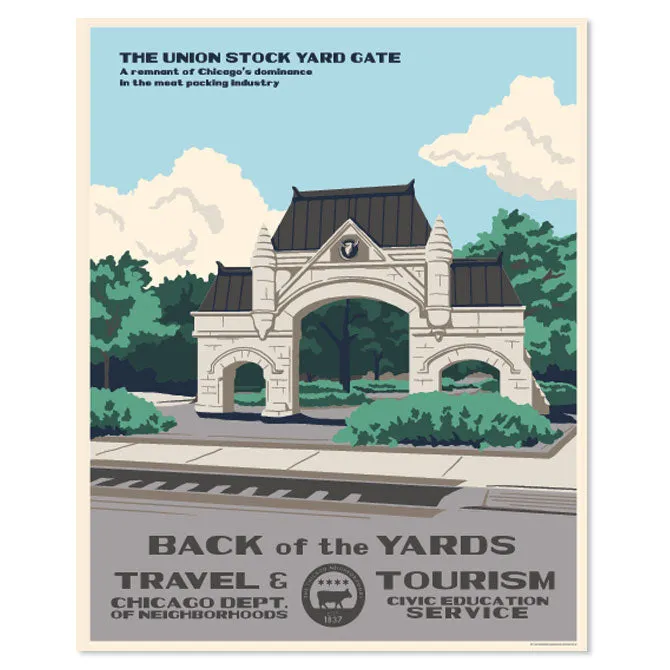 Chicago Neighborhood WPA-Style Tourism 16" x 20" Poster