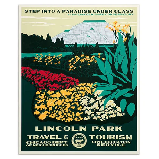 Chicago Neighborhood WPA-Style Tourism 16" x 20" Poster