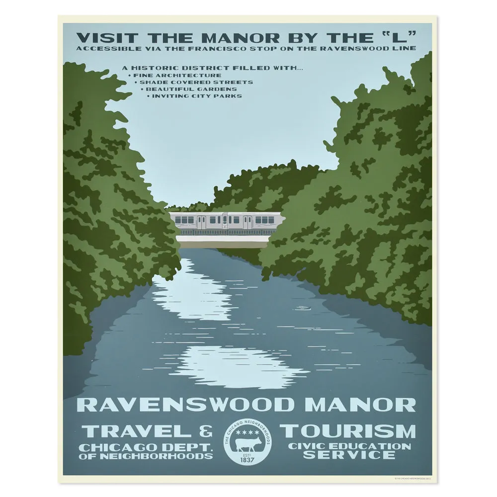 Chicago Neighborhood WPA-Style Tourism 16" x 20" Poster