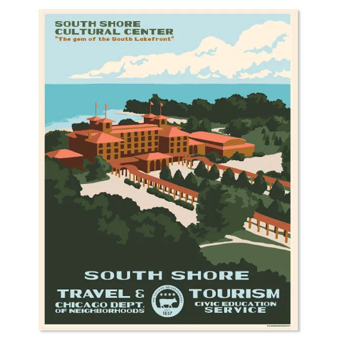 Chicago Neighborhood WPA-Style Tourism 16" x 20" Poster