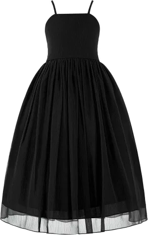Criss Cross Chiffon Formal Flower Girl Dresses Junior Bridesmaid Dress Reception Dress