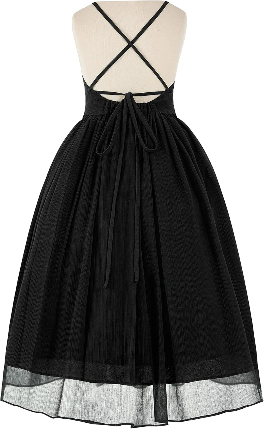 Criss Cross Chiffon Formal Flower Girl Dresses Junior Bridesmaid Dress Reception Dress