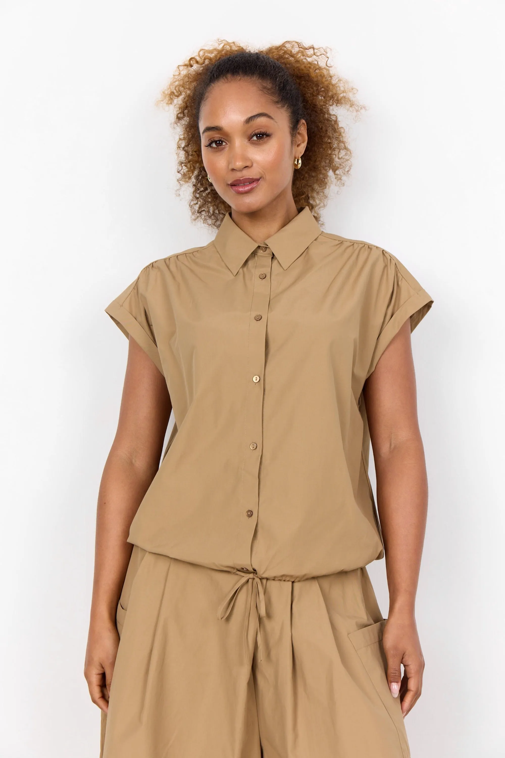 DRAWSTRING HEM BLOUSE
