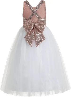 ekidsbridal Crossed Straps A-Line Junior Flower Girl Dresses Pageant Dress Ball Gown 177