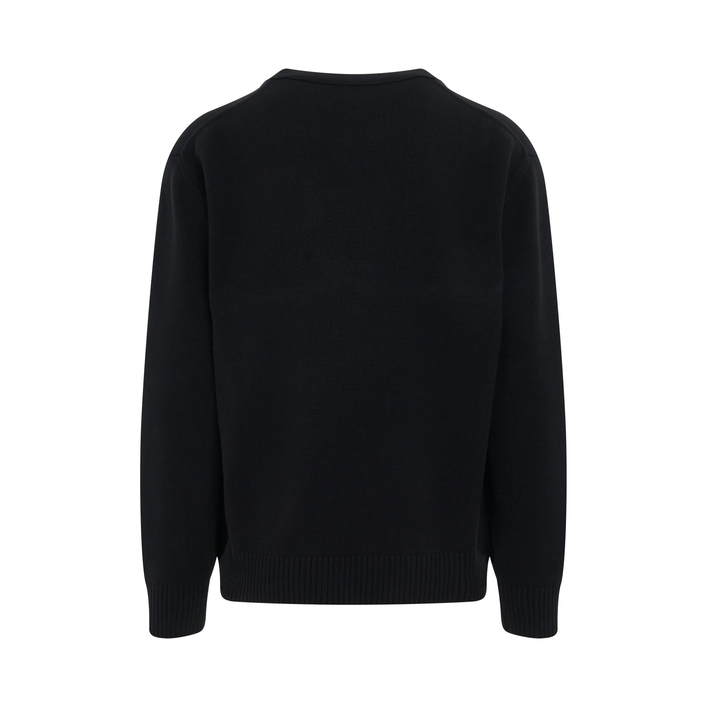 Graphic Crewneck Sweater in Black