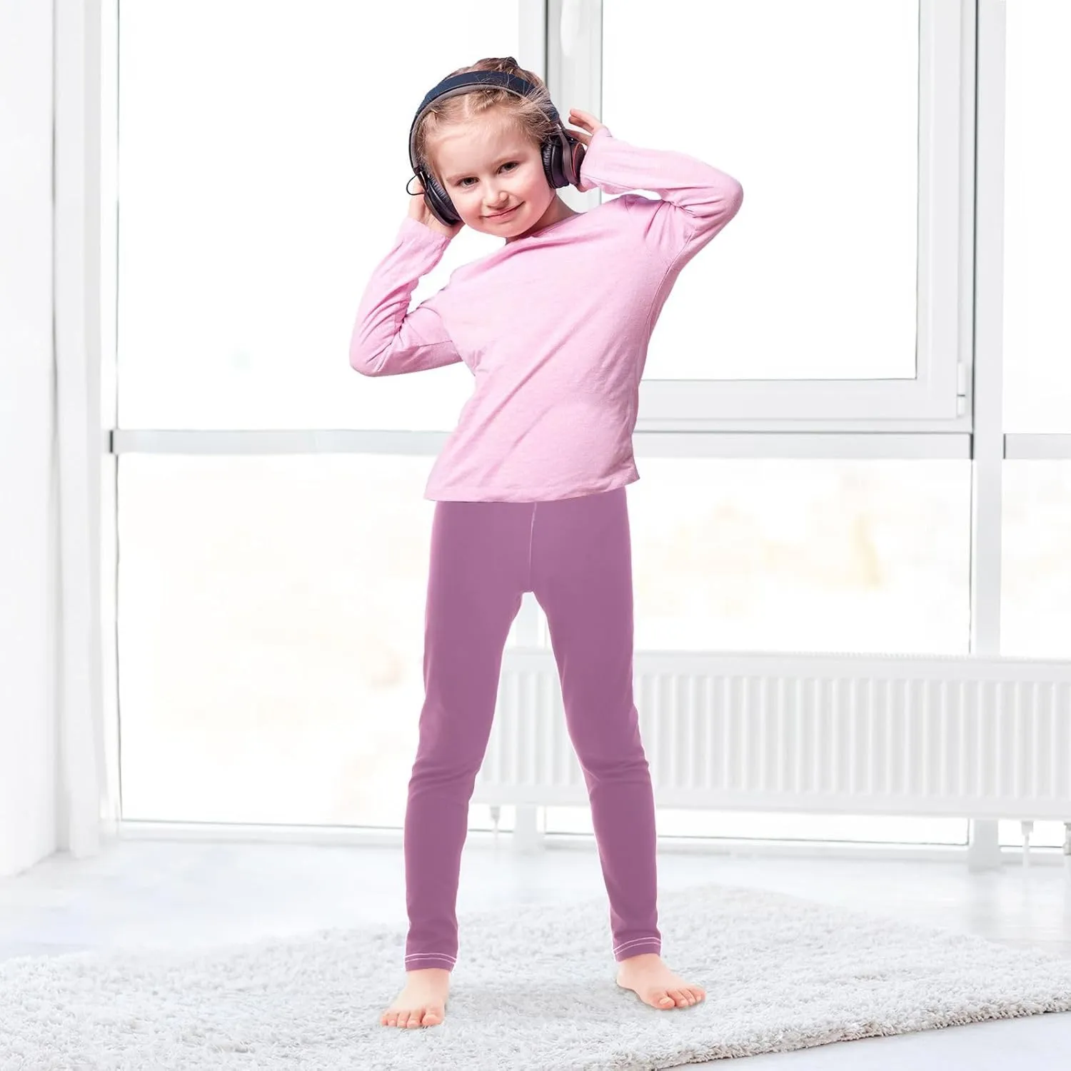 J JOYSAY Bright Purple Girls Leggings Toddler Girl Pants