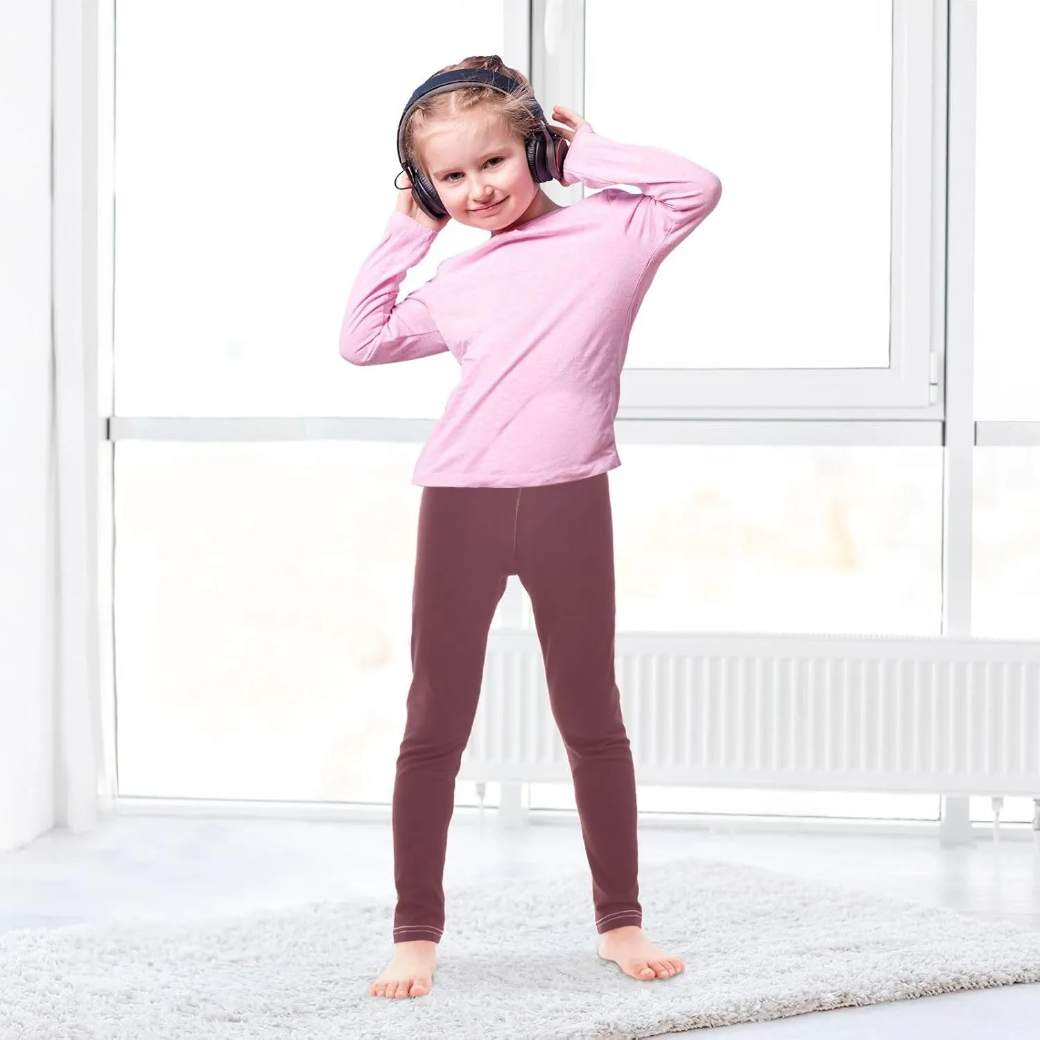 J JOYSAY Bright Purple Girls Leggings Toddler Girl Pants