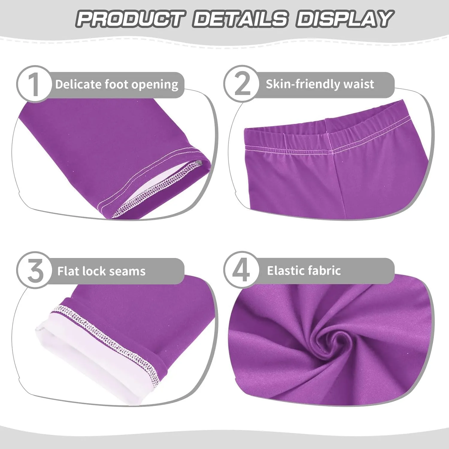 J JOYSAY Bright Purple Girls Leggings Toddler Girl Pants