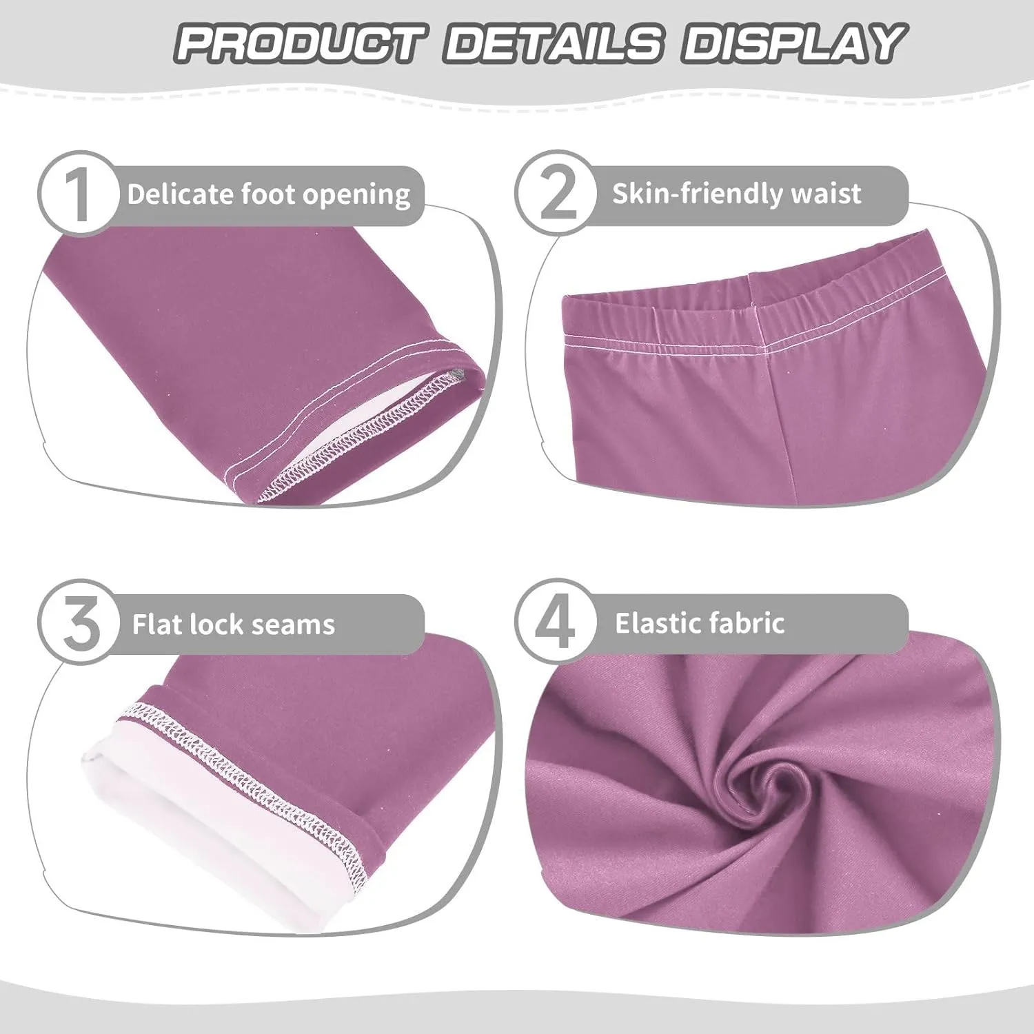 J JOYSAY Bright Purple Girls Leggings Toddler Girl Pants
