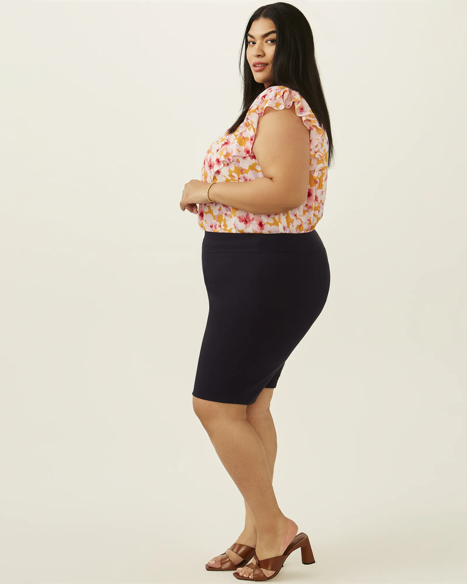Jewel Stretch Pull On Bermuda Short | Navy