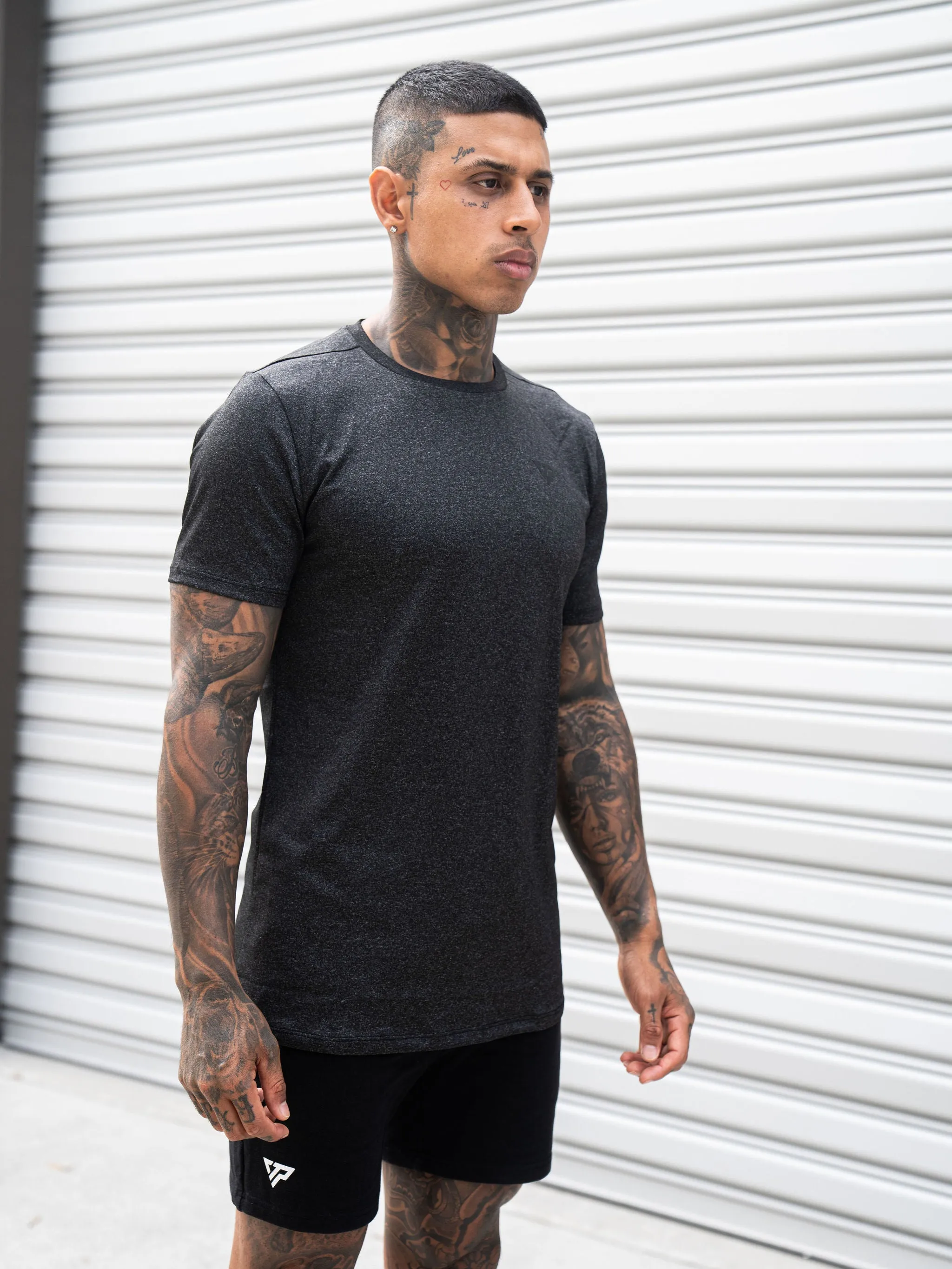 KTP PERFORMANCE DRY-FIT TEE - DUSTY BLACK