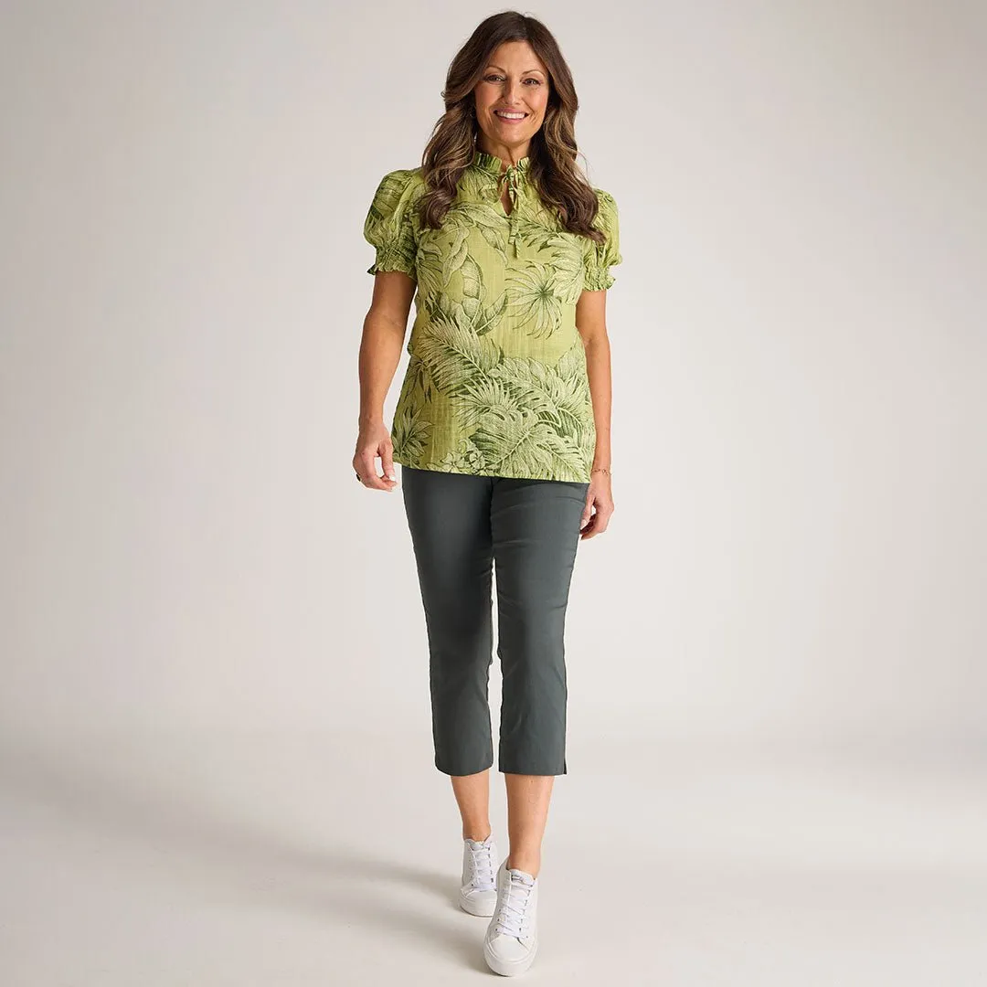 Ladies Tie Neck Printed Top
