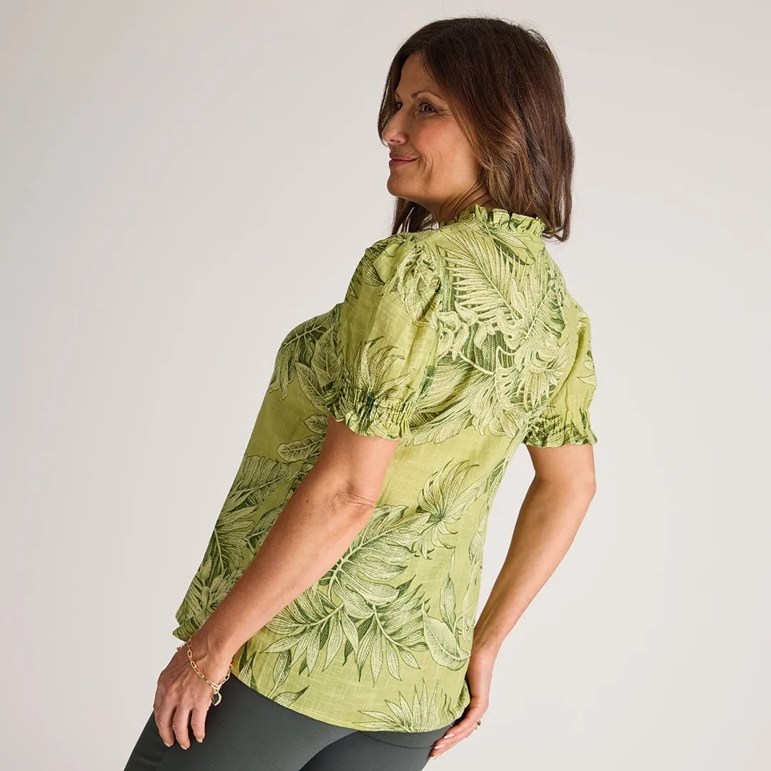 Ladies Tie Neck Printed Top