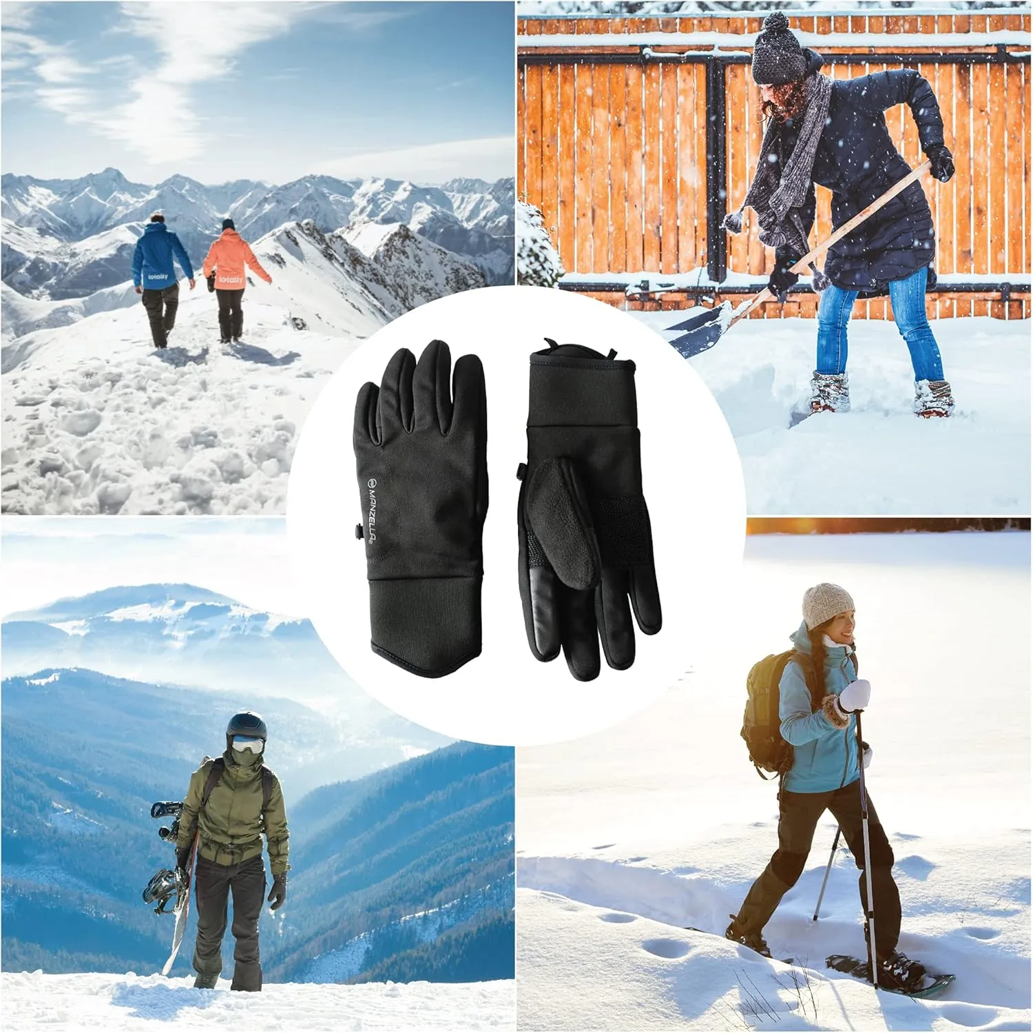 Manzella Women's All Elements 3.0 Cold Weather Sports Glove, Waterproof, Windproof, Touchscreen Capable