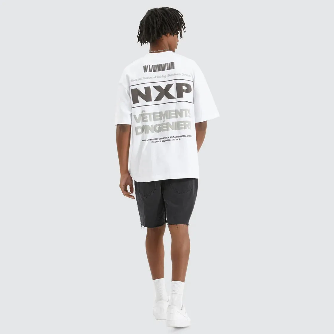 NENA & PASADENA Mens Vetements Tee - Optical White