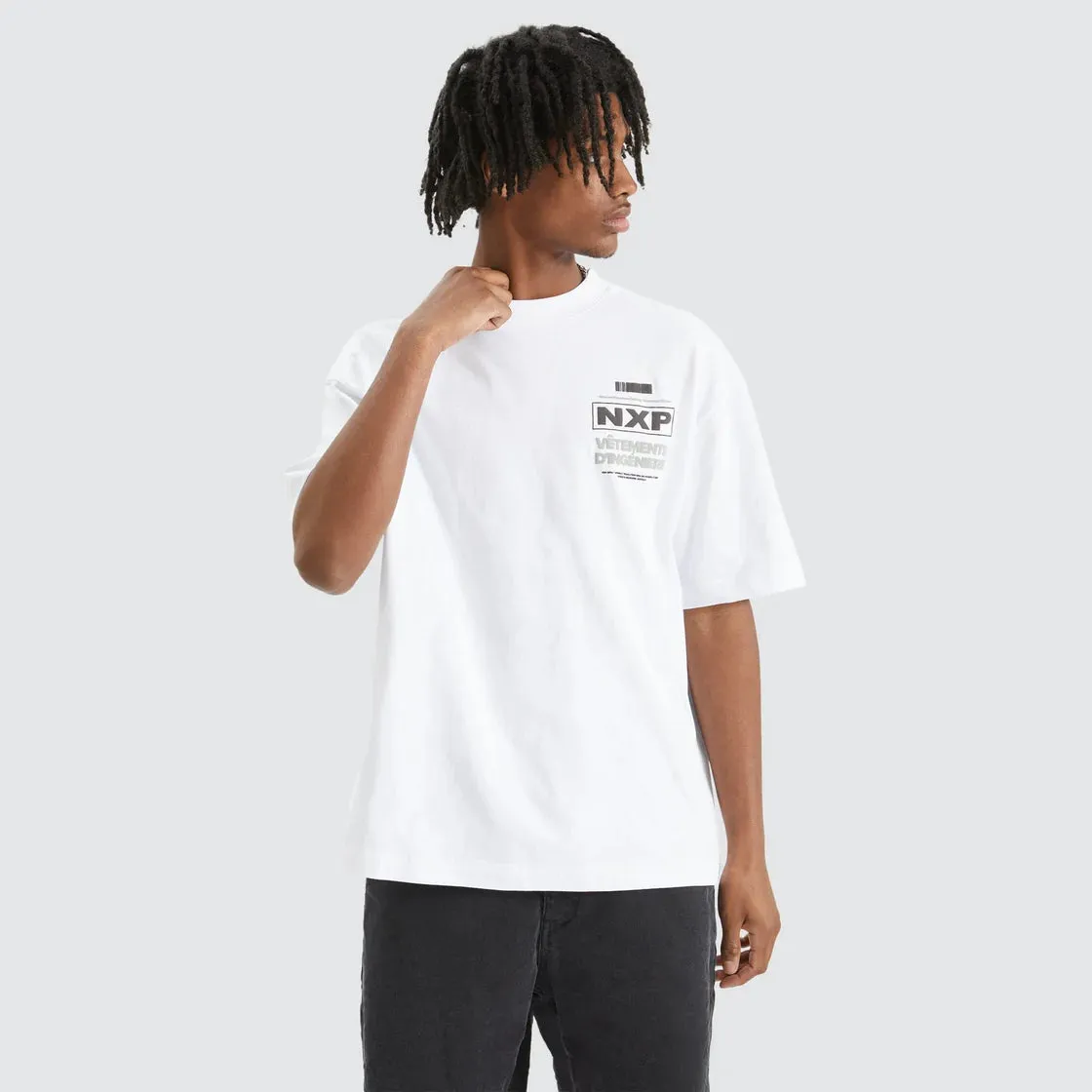 NENA & PASADENA Mens Vetements Tee - Optical White