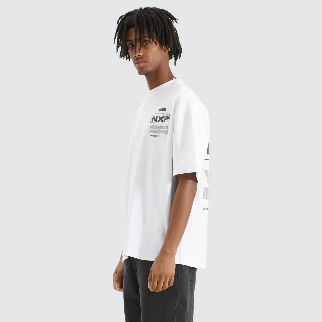 NENA & PASADENA Mens Vetements Tee - Optical White