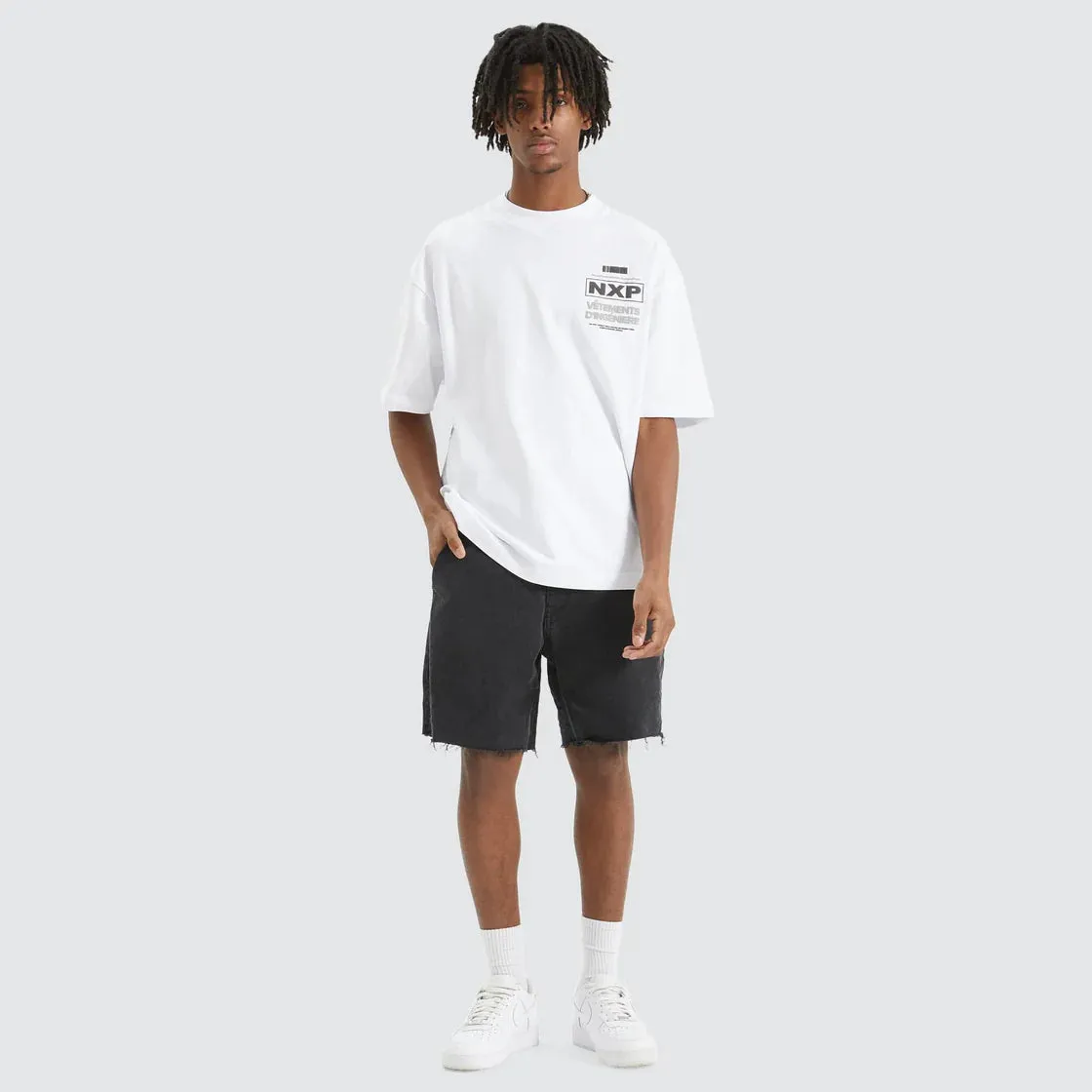 NENA & PASADENA Mens Vetements Tee - Optical White