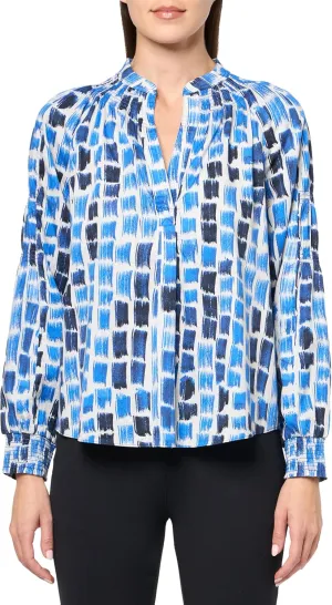NIC ZOE Women's Brushstroke Blues Top