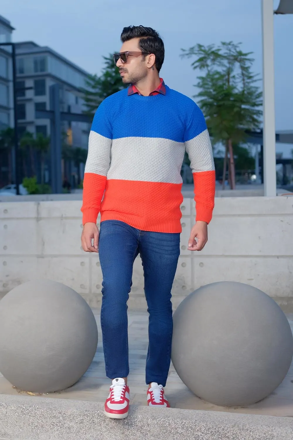 Popcorn Knitted Sweater