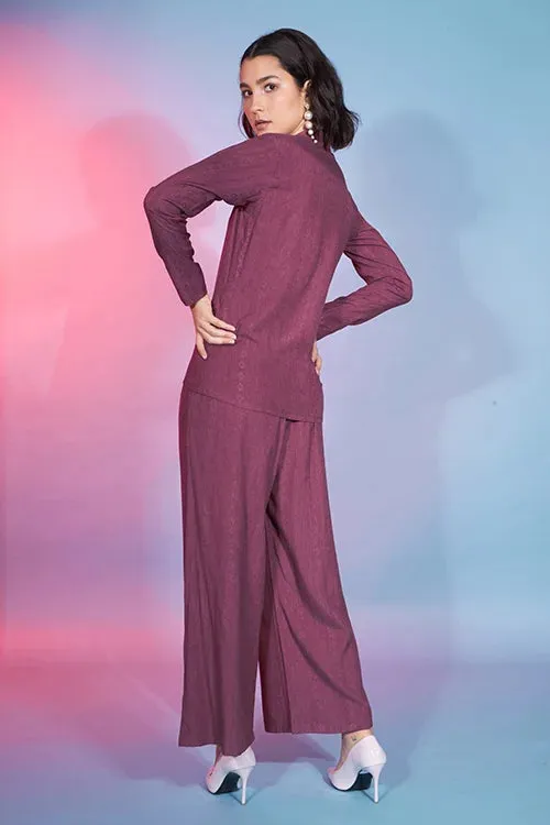 Rust Maroon Exclusive Designer Ready to Wear Co-ords Set Collection