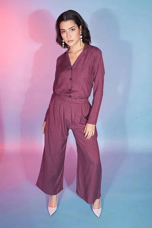 Rust Maroon Exclusive Designer Ready to Wear Co-ords Set Collection