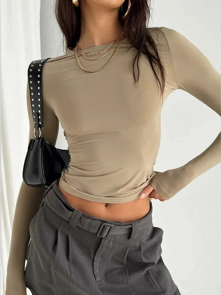 Solid Slim Fit Long Sleeve Tee: Versatile Streetwear Staple