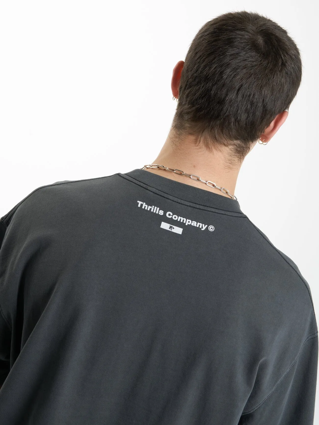 Stand Firm Box Fit Oversize Tee - Merch Black